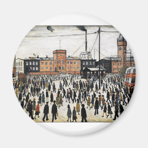 lowry going to work design magnet