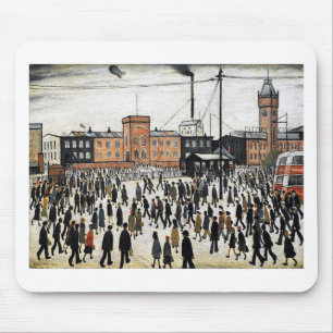 lowry going to work design mouse mat