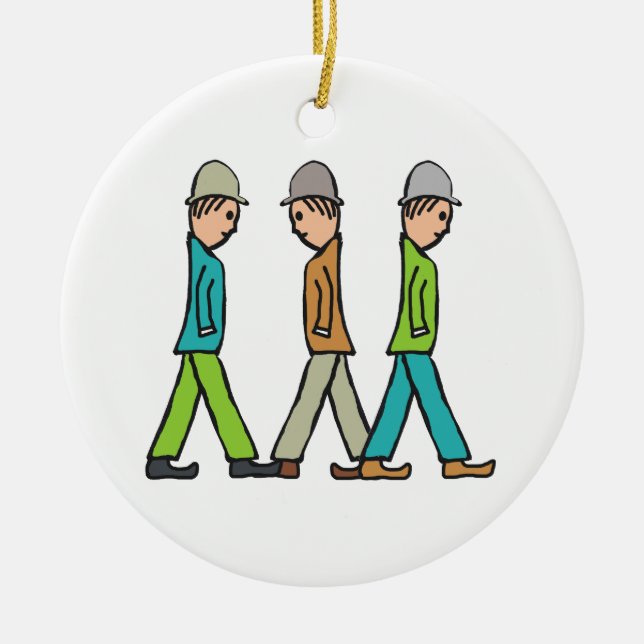 Lowry Matchstick Men Ceramic Tree Decoration (Front)