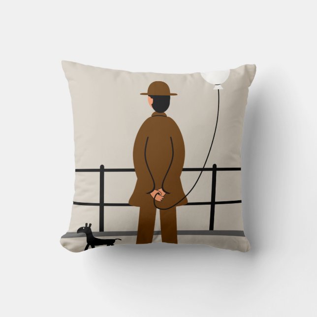 Lowry-style figures cushion (Front)