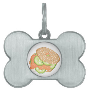 Lox & Bagel Pet Name Tag