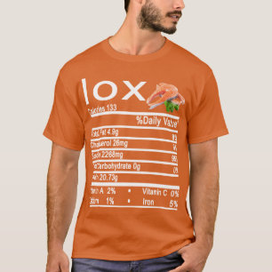 lox Nutrition Facts Funny Thanksgiving T-Shirt