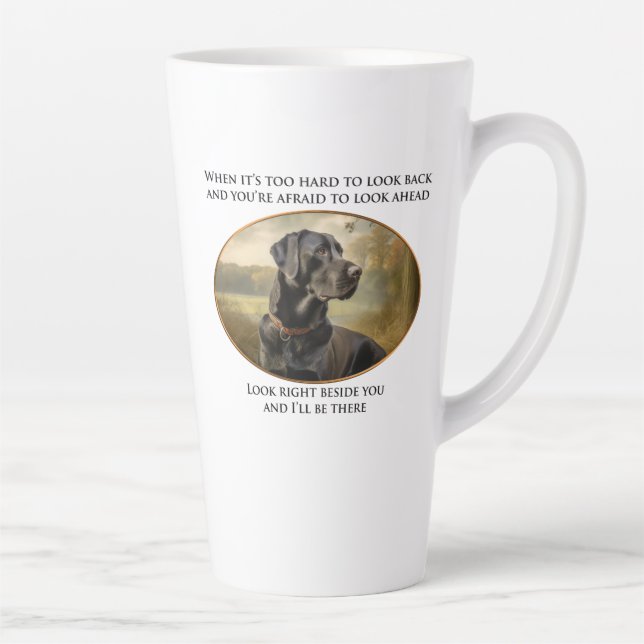 Loyal Black Lab Latte Mug (Right)