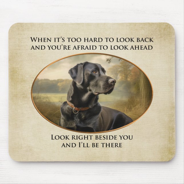 Loyal Black Lab Mouse Mat (Front)