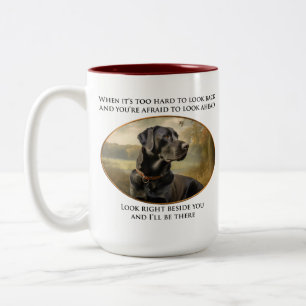 Loyal Black Lab Two-Tone Coffee Mug