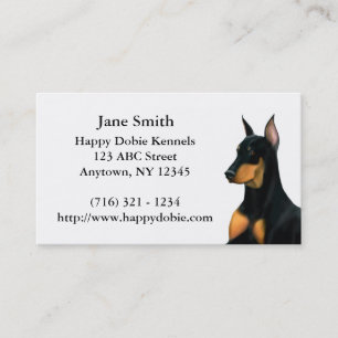 Loyal Doberman Pinscher Dog Business Card