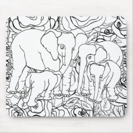Loyal Elephants Mouse Mat