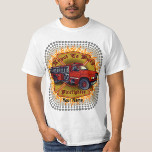 Loyal Firefighter Firetruck  t-shirt