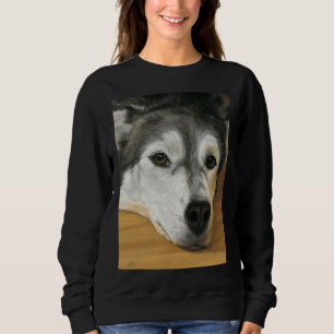Loyal Friend  Siberian Husky  Scoop Sweatshirt