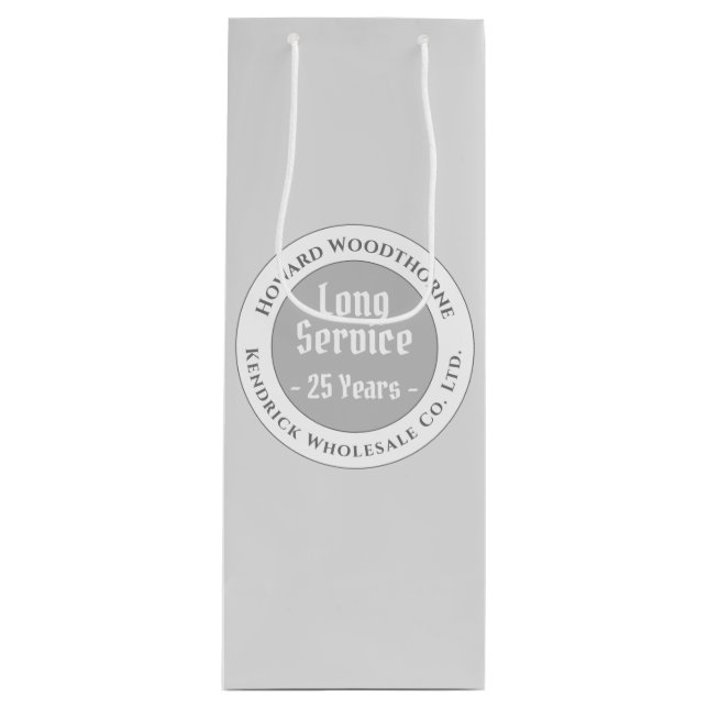 Loyal & Long Service Appreciation Wine Gift Bag (Front)
