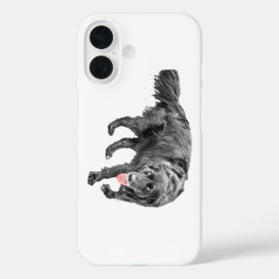 Loyal Pup with Red Accent iPhone 16 Case