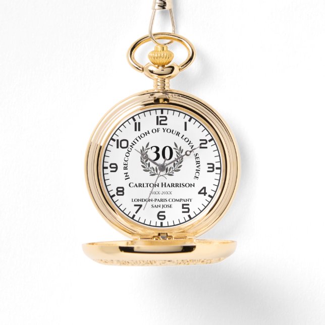 Loyal Service Appreciation Award. Personalise  Watch (Front)