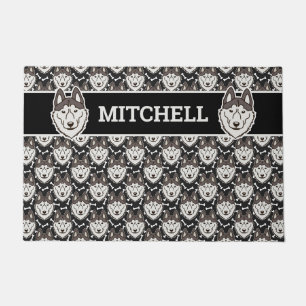 Loyal Siberian Husky Arctic Sled Dog Pet Puppy Doormat