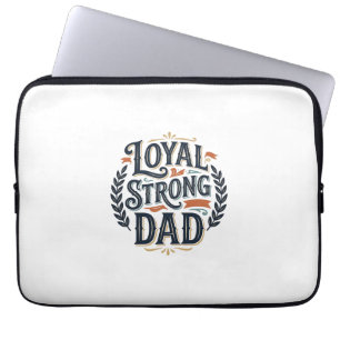 Loyal Strong Dad Vintage Engraving Shirt Design_1 Laptop Sleeve