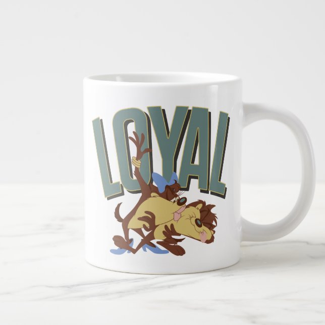 Loyal Tasmanian She-Devil & TAZ™ Large Coffee Mug (Right)
