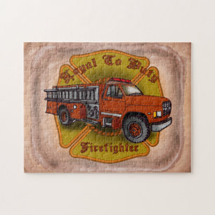 Loyal To Duty Fire Truck Jigsaw Puzzle