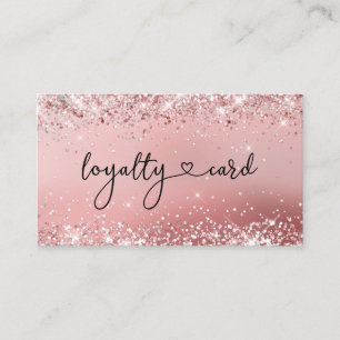 Loyalität Karte Glitter 5 Nails Lashes Beauty Business Card