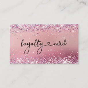Loyalität Karte Glitter 5 Nails Lashes Beauty Business Card