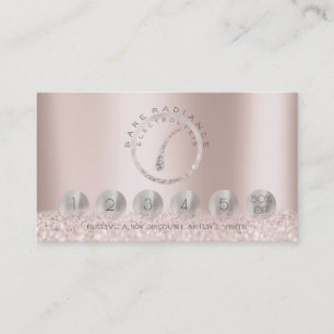 Loyality 6 Eyebrows Rose Hair Removal Glitter Business Card