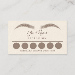 Loyality 6 Makeup Eyebrow Eyes Lashes Business Car Business Card