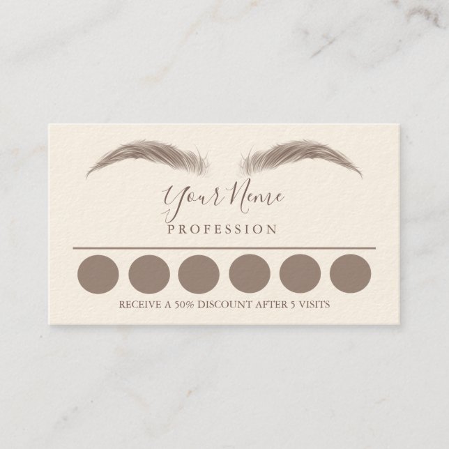 Loyality 6 Makeup Eyebrow Eyes Lashes Business Car Business Card (Front)