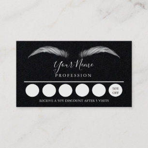 Loyality 6 Makeup Eyebrow Eyes Lashes Business Car Business Card