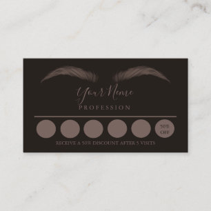 Loyality 6 Makeup Eyebrow Eyes Lashes Business Card