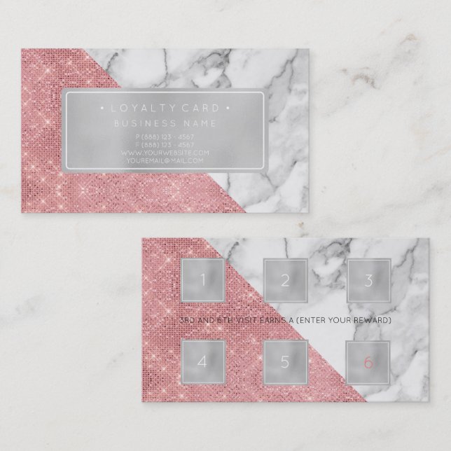 Loyality Card 6 Punch Customer Beauty Salon Lips (Front/Back)