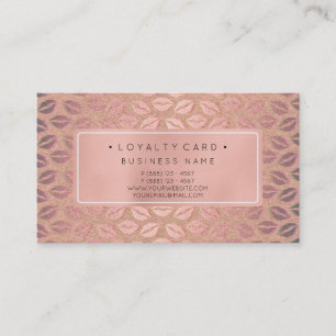 Loyality Card 6 Punch Customer Beauty Salon Lips