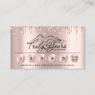 Loyaliy 6 Body Sclupting Drips Rose Logo Business Card