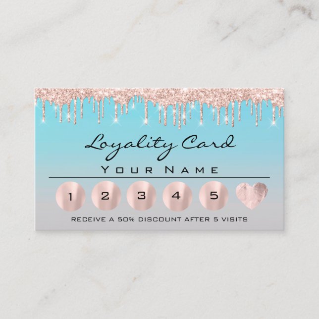 Loyaliy 6 Professional Aesthetician Rose Heart Las Business Card (Front)