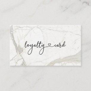 Loyalty 10 Nails Lashes Beauty Marble   Business Card