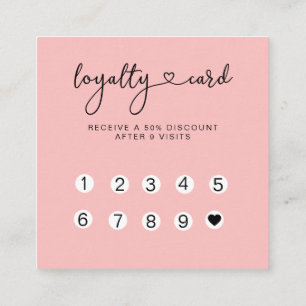 Loyalty 10 Nails Lashes Business Card Quadratische