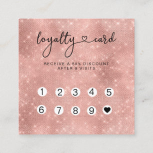 Loyalty 10 Nails Lashes Business Card Quadratische