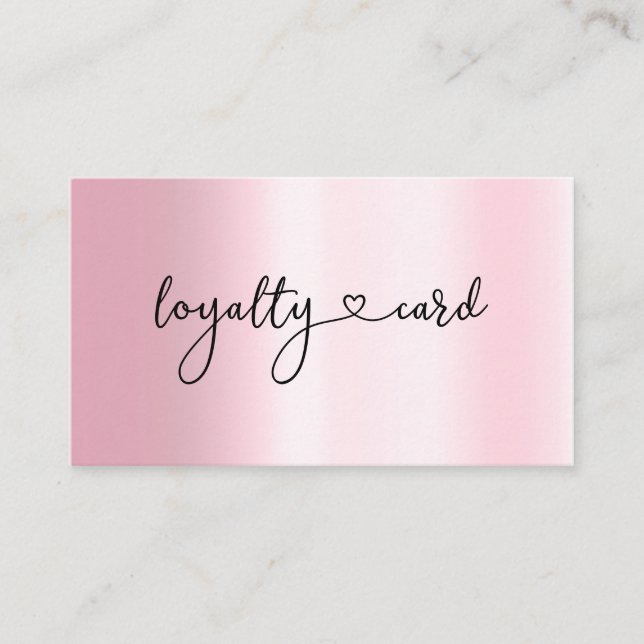 Loyalty 5 Nails Lashes Beauty Business Card (Front)