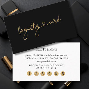 Loyalty 5 Nails Lashes Beauty Business Card