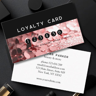 Loyalty 5 Nails Lashes Beauty Glitter Business Card