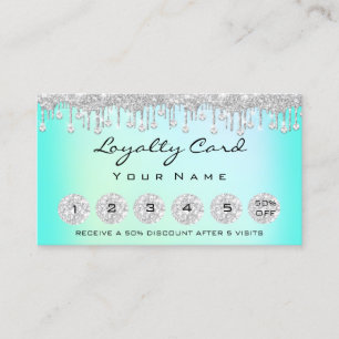 Loyalty 6 Makeup Aesthetician Eyelash Diamond Mint Business Card