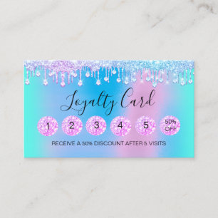 Loyalty 6 Makeup Aesthetician Eyelash Pink Diamond Business Card