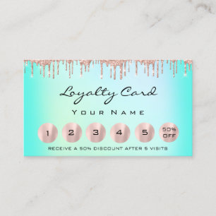 Loyalty 6 Makeup Aesthetician Eyelash Rose Ocean Business Card