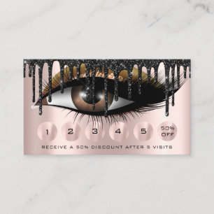 Loyalty 6 Makeup Makeup Eyelash Drips Black Gold Business Card
