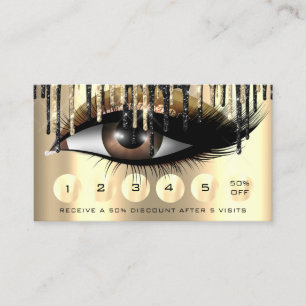 Loyalty  6 Punch Makeup Makeup Eyelash Extension Business Card
