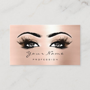 Loyalty Card 10 Makeup Lashes Extension Blue Rose