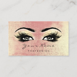 Loyalty Card 10 Makeup Lashes Extension Peach Rose