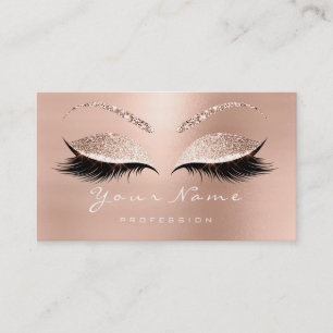 Loyalty Card 10 Makeup Lashes Extension Rose White