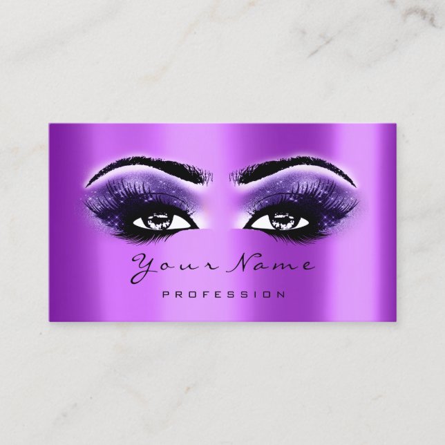 Loyalty Card 10 Makeup Lashes Extension Ultraviole (Front)