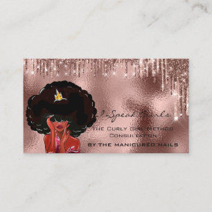  Loyalty Card 10 Punch Curly Hair Drips Rose Alyaa