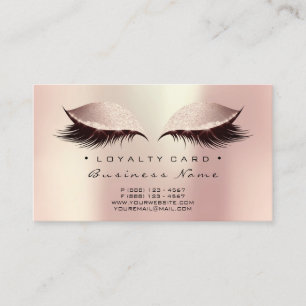 Loyalty Card 6 Beauty Salon Lashes Makeup Artist