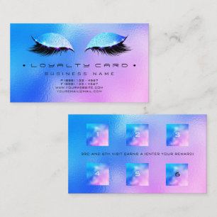 Loyalty Card 6 Beauty Salon Makeup Glass Miami