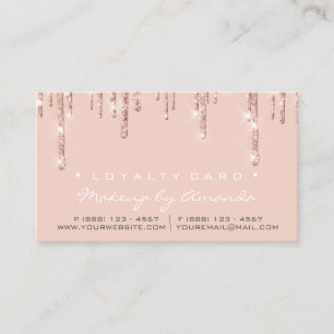 Loyalty Card 6 Punch Makeup Artist Glitter Blush